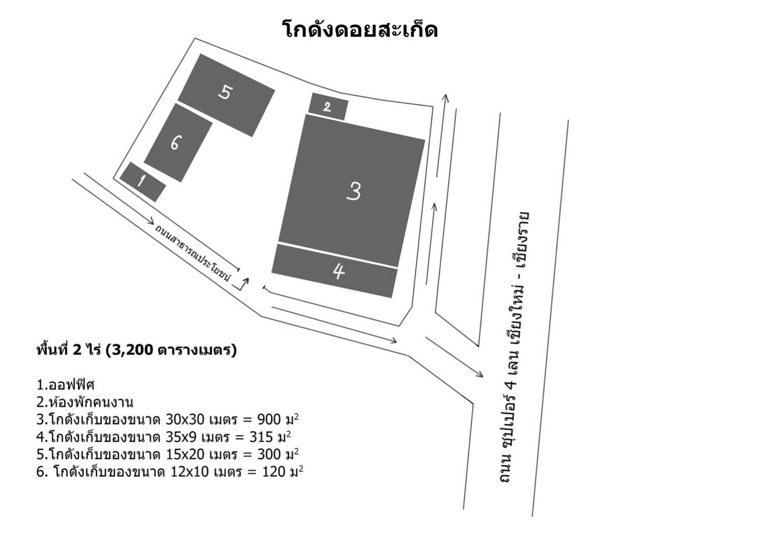 ขาย เนื้อที่2 ไร่ ถ.ชุปเปอร์ 4 เลน สายเชียงใหม่ เชียงราย